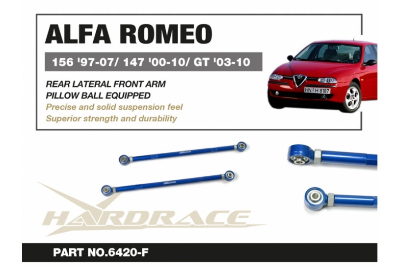 Rear Lateral Front Gt Hardrace 147 1997-2007/ Alfa Arm 2003-2010 Romeo 2000-2010/ 156